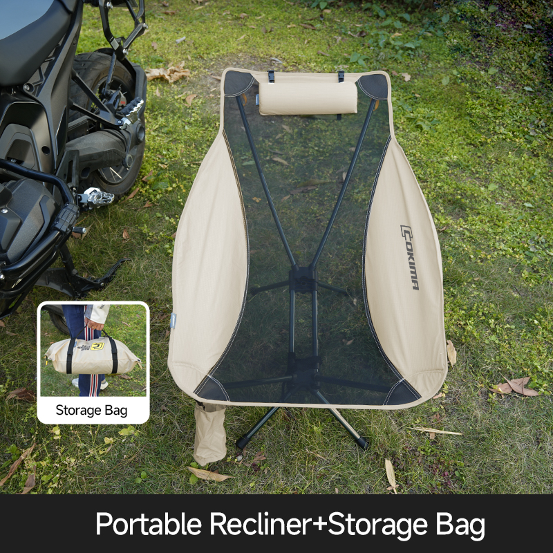 Attribute	Specification
Packed Size	41 × 20 × 9 cm
Weight	1.32 kg
Frame Material	7075 Aerospace-grade Aluminum Alloy Tubes
Seat Material	High-durability nylon
Colour Options	Black, Green, White, Khaki
Features	Ergonomic reclining frame, built-in neck support, integrated drink holder
Compatibility	Fits panniers, tail bags, and PanTop® bags
Stability	Stable on uneven ground, pressure-free seating