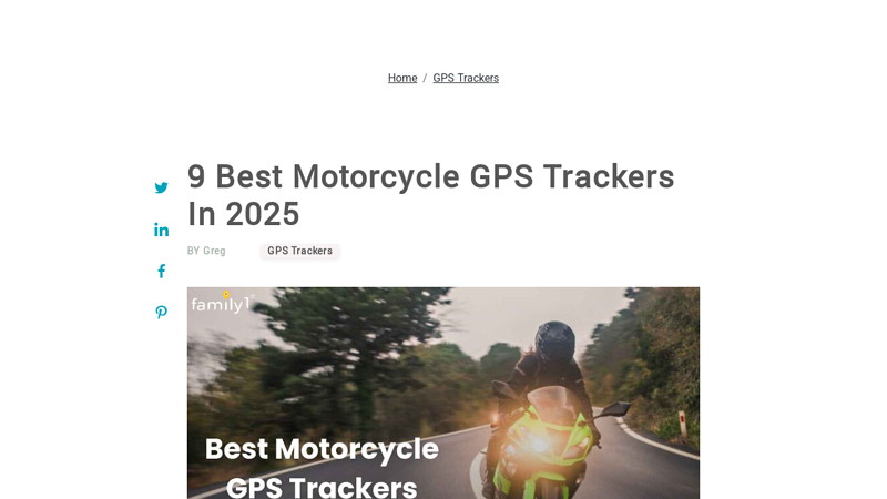 9 Best Motorcycle GPS Trackers In 2025 - Family1st