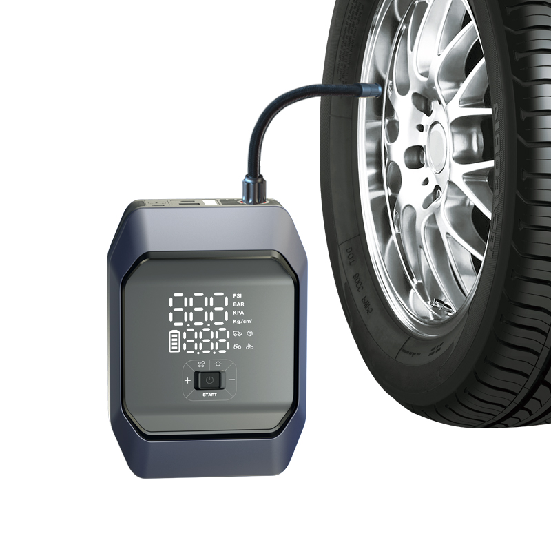 Digital Tire Inflator – Portable 150 PSI Pump for Car, Bike & Sports Equipment-CK13-YT