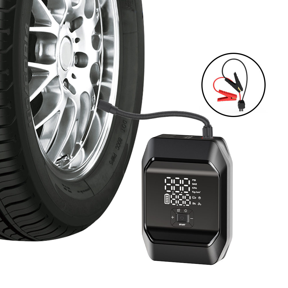 Digital Tire Inflator – Portable 150 PSI Pump for Car, Bike & Sports Equipment-CK13-YT
