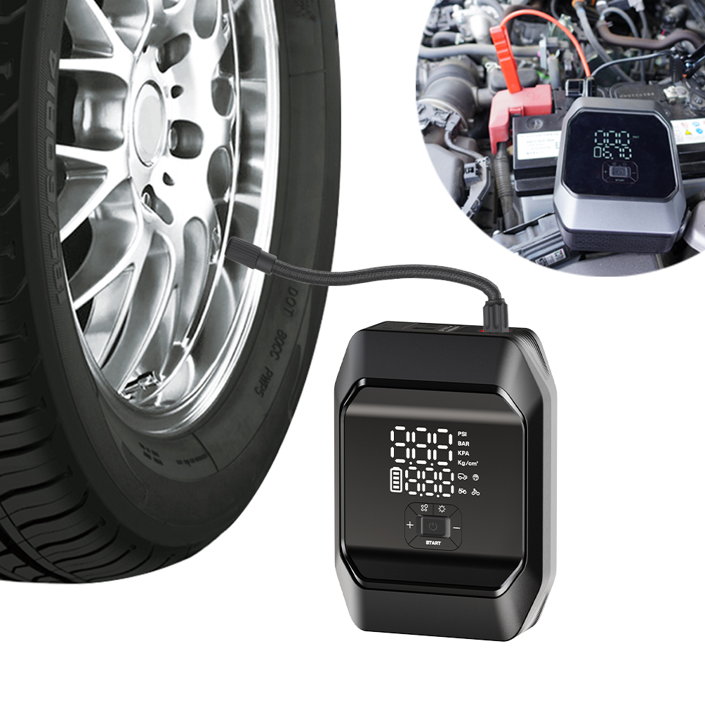 Digital Tire Inflator – Portable 150 PSI Pump for Car, Bike & Sports Equipment-CK13-YT