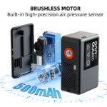 Portable Electric Air Pump – Digital Display, 150 PSI, 7075 Aviation Aluminum-CK13-CQ4
