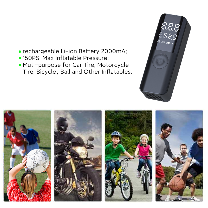 Portable Smart Tire Inflator – Compact Power with Digital Precision-CK13-CQ02