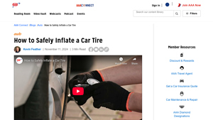 AAA Auto Club Group - Tire Pressure Guide