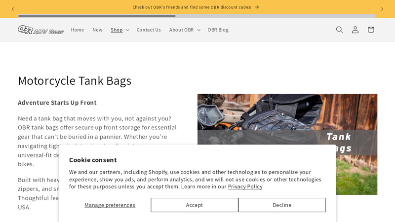 Motorcycle Tank Bags – Durable Luggage for Adventure