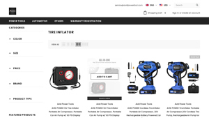 Avid Power - 12V Tire Inflator Portable Air Compressor