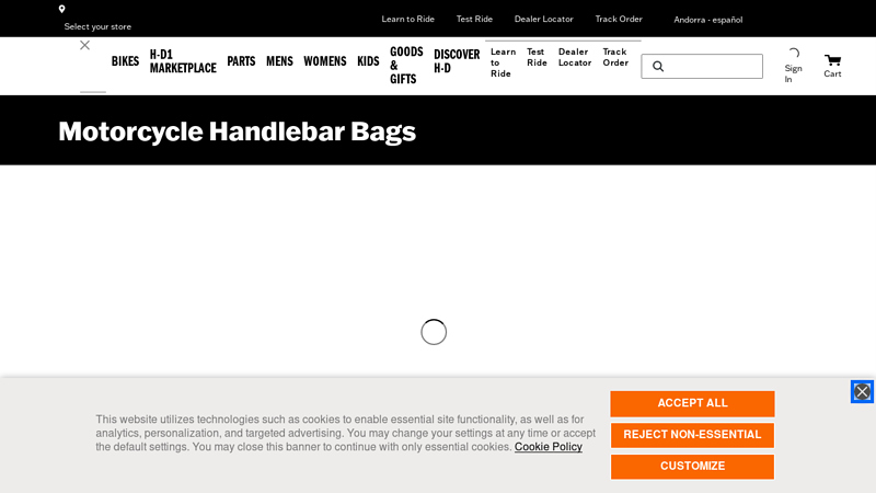 Motorcycle Handlebar Bags | Harley-Davidson USA