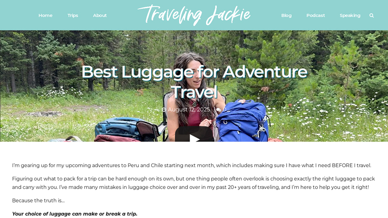 Best Luggage for Adventure Travel - Traveling Jackie