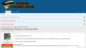 Carolina Firearms Forum - Compact Emergency Air Compressor