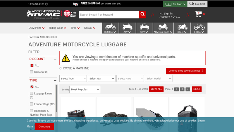 Adventure Motorcycle Luggage | Rocky Mountain ATV/MC
