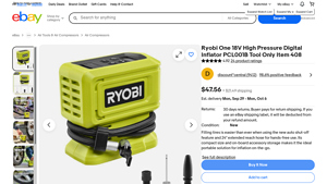 Ryobi - One 18V High Pressure Digital Inflator