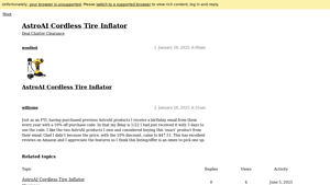 AstroAI - Cordless Tire Inflator