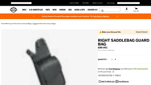 Harley-Davidson - Right Saddlebag Guard Bag