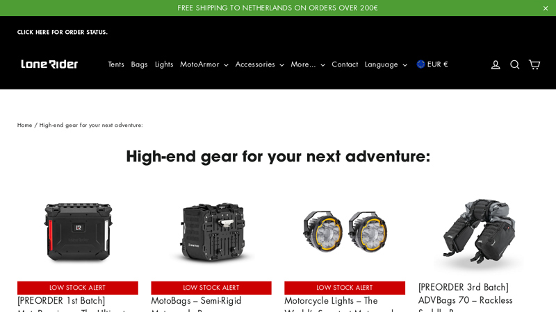 Shop all Lone Rider Bestsellers: From Tents to Luggage to Protection