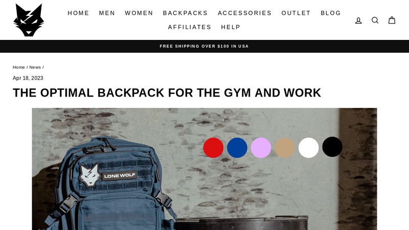 The Optimal Backpack for the Gym and Work | Lone Wolf Fitness