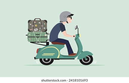 Illustrative image for luggage on motorcycle
