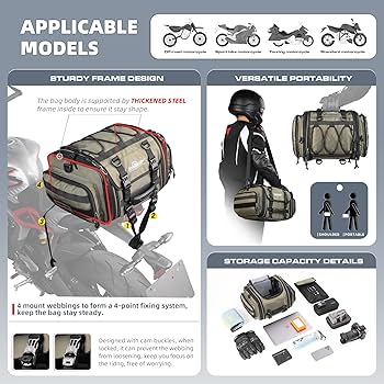 Illustrative image for luggage rack bags for motorcycles