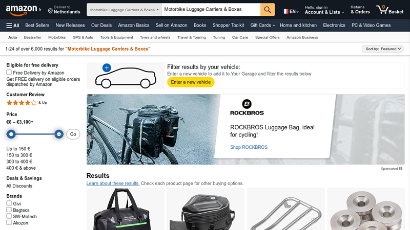 Porte-bagages et coffres de moto | Amazon.fr