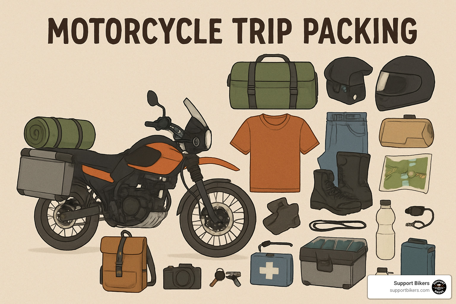 Illustrative image for motorcycle bags & panniers