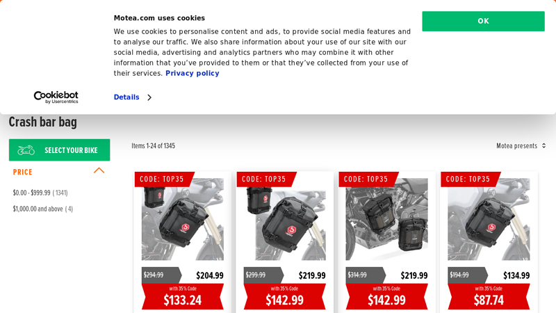 Crash bar bag - Luggage - Motorcycle - MOTEA-SHOP.COM