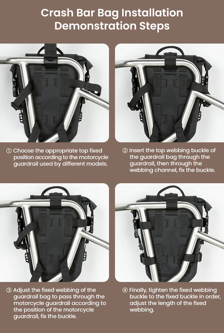 Illustrative image for motorcycle crash bar bags