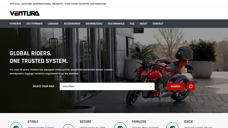 Motorcycle Luggage Systems, Bags & Accessories - Ventura