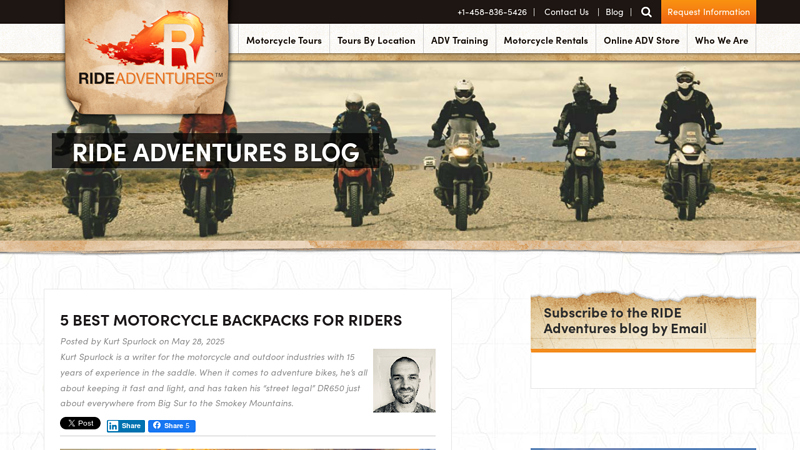 5 Best Motorcycle Backpacks For Riders - RIDE Adventures