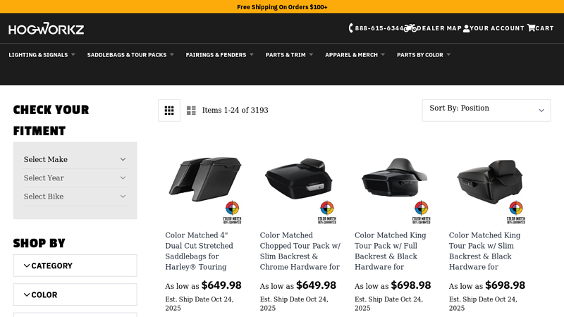 HOGWORKZ® Saddlebags & Tour Packs for Harley-Davidson ...