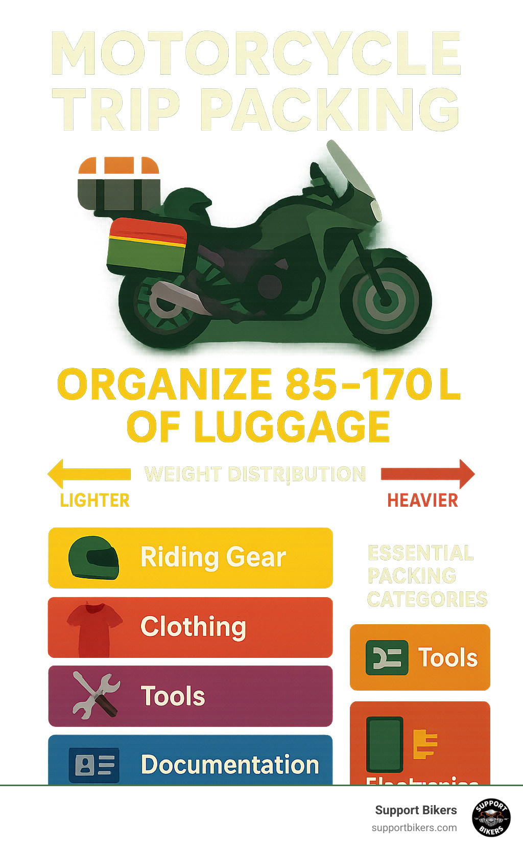 Illustrative image for motorcycle touring bag