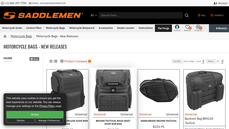 Motorcycle Bags - New Releases - Saddlemen