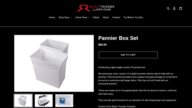 Llama Pannier Box Set - Black Thunder Gear