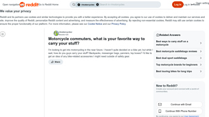 Reddit - Motorcycle Commuting Accessories