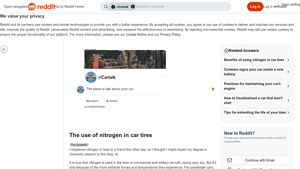 Reddit - Nitrogen in Tires