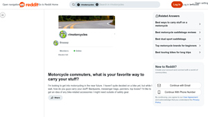 Reddit - Motorcycle Commuting Accessories