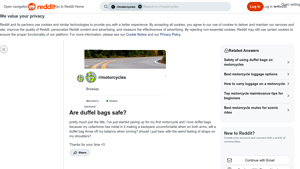Duffel Bags - Safety & Practicality for Motorcycles