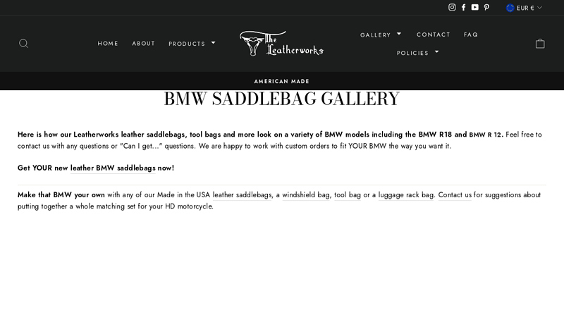 BMW Saddlebag Gallery | Leather Saddlebags For BMW Motorcycles