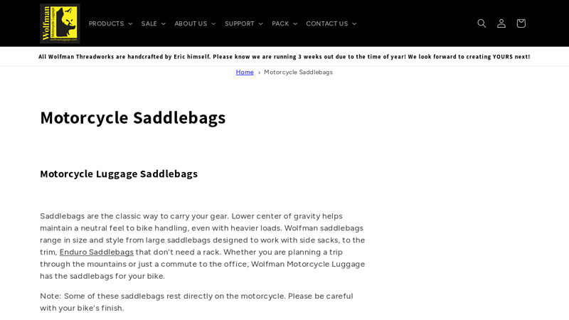 Motorcycle Saddle Bags - Bike Saddlebags for Sale