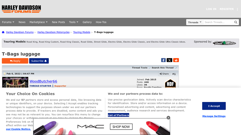 T-Bags luggage - Harley Davidson Forums