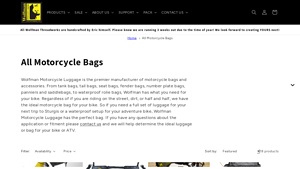 Wolfman Motorcycle Luggage - Threadworks Carry All