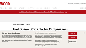 Wood Magazine - Best Portable Air Compressors for Woodworking