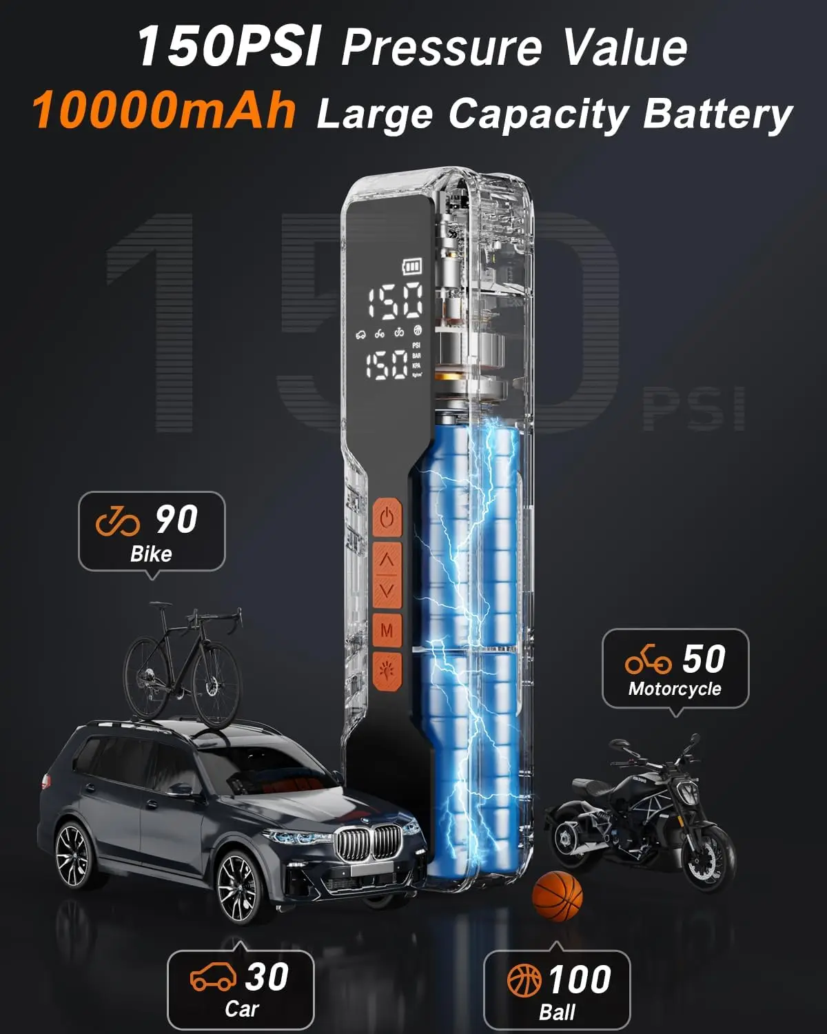 An application scenario or product detail of 8018 portable tire inflator - Image 5