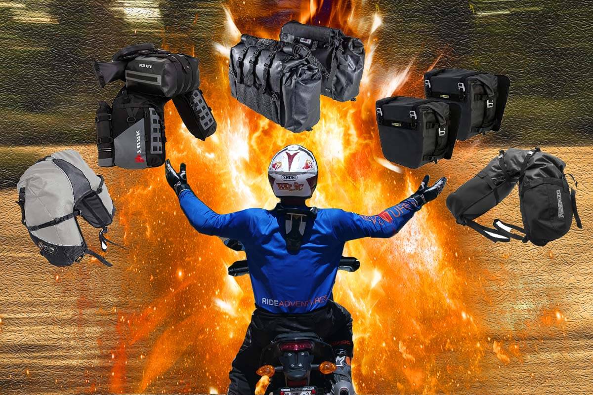 An application scenario or product detail of adventure bike soft luggage - Image 9