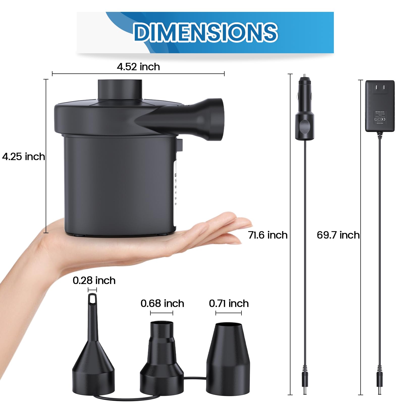 An application scenario or product detail of air mattress pump for car - Image 6