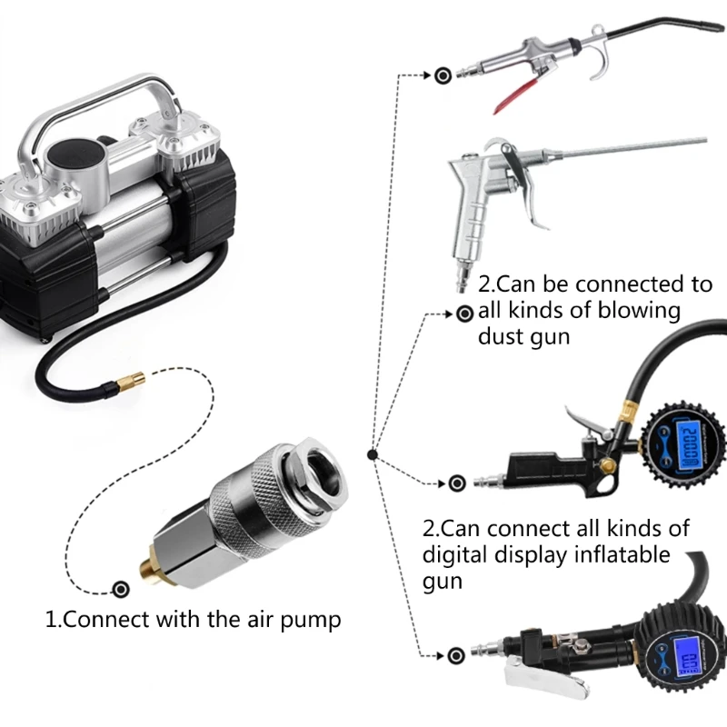 An application scenario or product detail of air pump with car adapter - Image 9