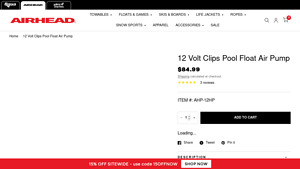 Airhead - 12V High-Pressure Air Pump