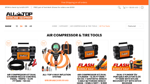 AllTop - Air Compressor Kit Dual Cylinder w/LCD Control Panel