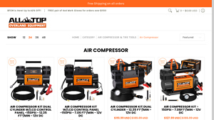 AllTop USA - Air Compressor Kit Dual Cylinder w/LCD Control Panel