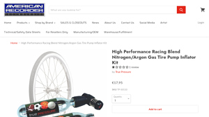 American Recorder - High Performance Racing Blend Tire Pump Kit