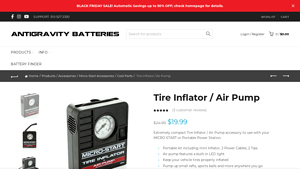 Antigravity Batteries - Portable Tire Inflator