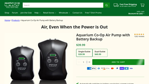 Aquarium Co-Op - Air Pump with Battery Backup